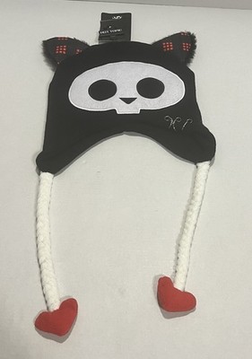 NWT Skelanimals Kit the Cat Tassel Beanie Hat Hot Topic Hasbro 2022 Emo Rare