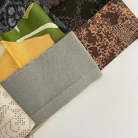 Silk Bundle #224 36 Strips Vintage Fabric Scraps Japanese Kimono Fabric Bag