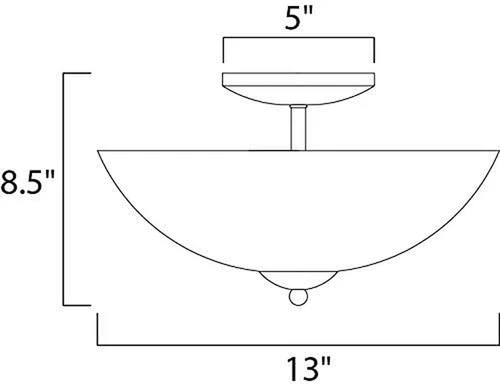 Logan 2-Light Semi Flush Mount - Oil Rubbed Bronze & Frosted Glass - Picture 3 of 4