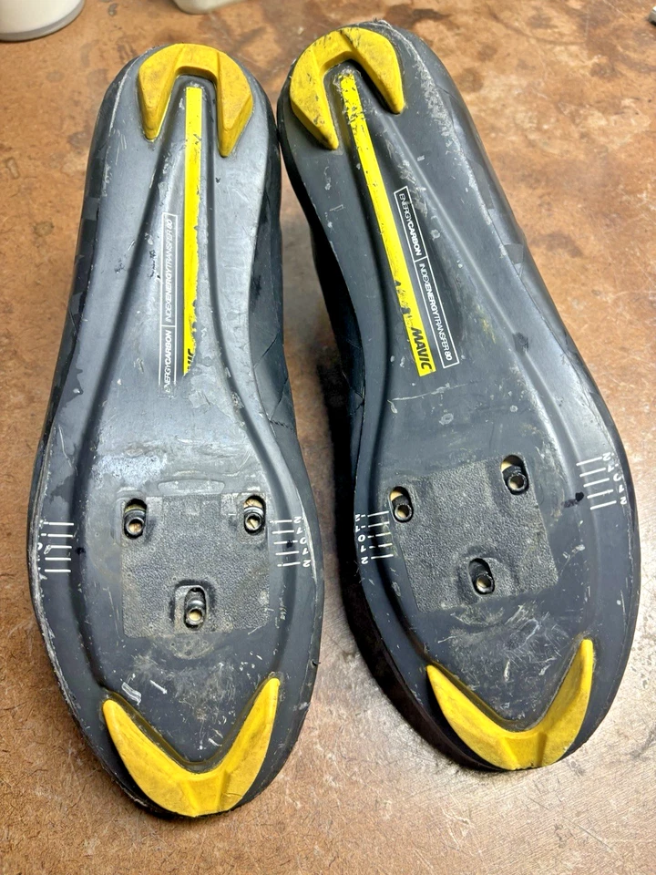 Zapatos de Carretera Mavic Cosmic Pro Carbono Ciclismo Negros EE. UU. 10.5 Doble Boa-44 y 2/3 UE Foto 3 de 4