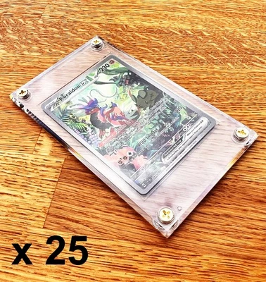 XDEFENCE Acrylic Clear MTG Pokemon Card Holder Screw Down Display Case Touch Protector 25
