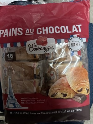 La Boulangere Pains Au Chocolat, Chocolate Croissants, Individually Wrapped, Non