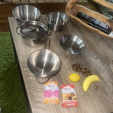Melissa  Doug Let's Play House Stainless Steel Pots and Pans Play Set