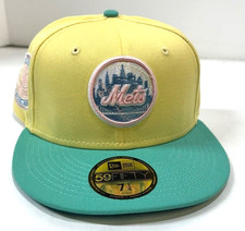 New York Mets MLB NE 1969 Cooperstown  World Series Fitted Hat~Soft Yellow/Mint
