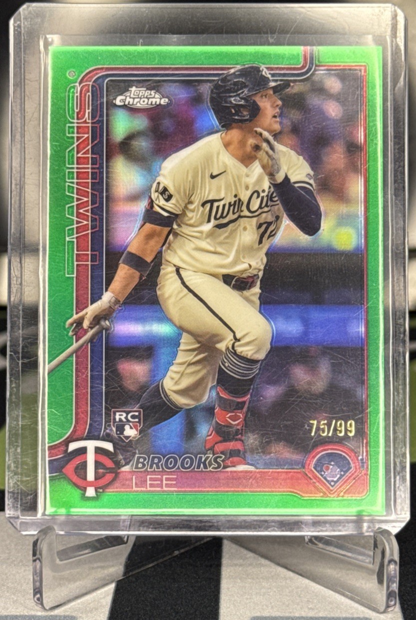 2025 Topps Chrome Brooks Lee #234 Green Refractor /99 Minnesota Twins RC