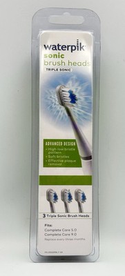 Waterpik STRB-3WW Triple Sonic Replacement Brush Heads 12 Pack