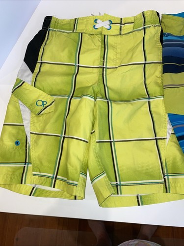 2 Pair boys youth swim trunks sizes 8 M ocean pacific Bright Colors - Picture 3 of 9