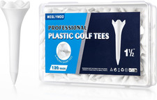 1 1/2 Inch Plastic Golf Tees, Short Tees 120 Pack with Low-Friction Design for I