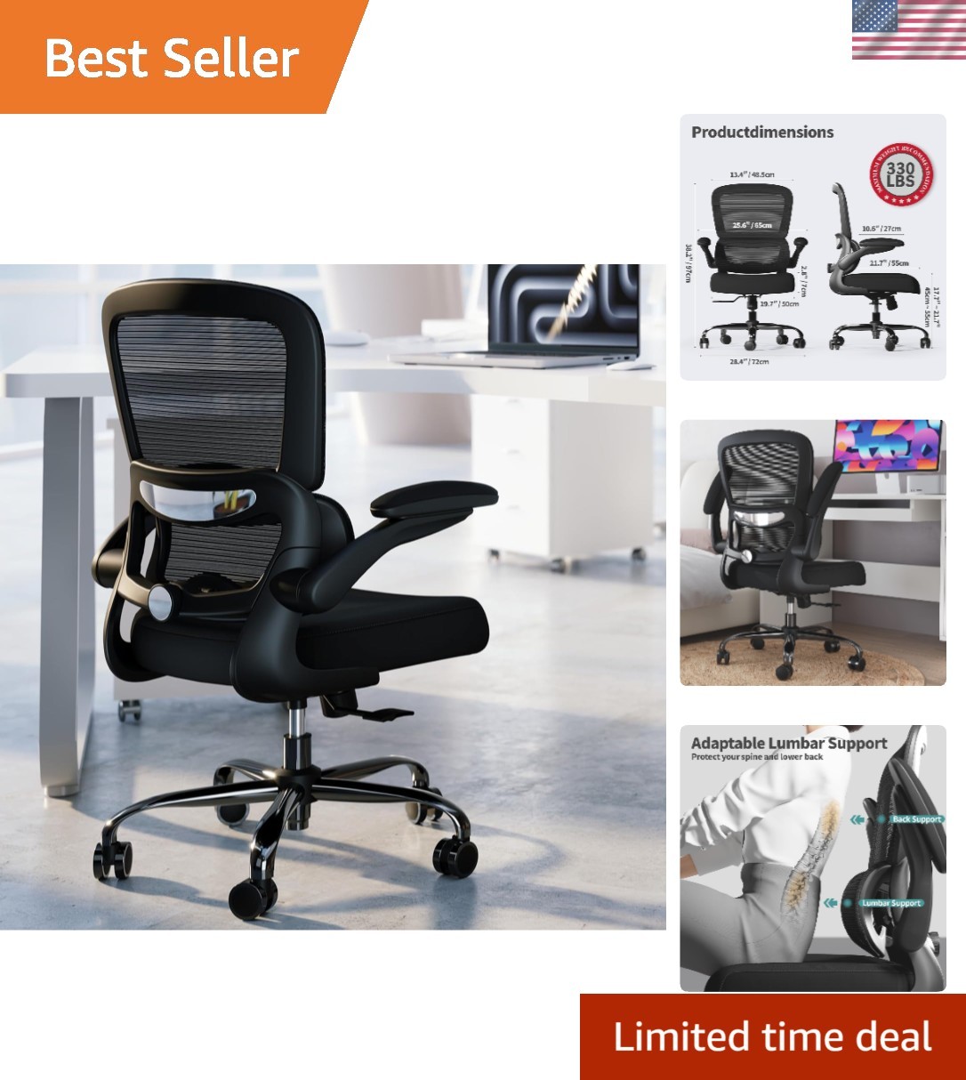 - Adjustable Height & Lumbar Support For Gaming