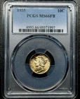 1 Dime 1935 "Mercury Dime" Liberty Wearing Federal United States MS66 FB PCGS!!!