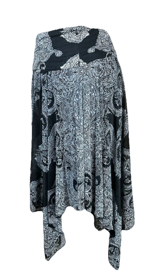 INC International Concepts (Sz PM) Pull On Skirt Liquid Handkerchief Hem Black - Image 4 of 4