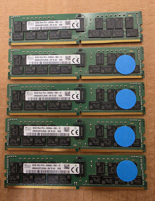 SK hynix 160GB (5x32GB) DDR4 RDIMM PC4-3200AA ECC Reg HMA84GR7CJR4N-XN