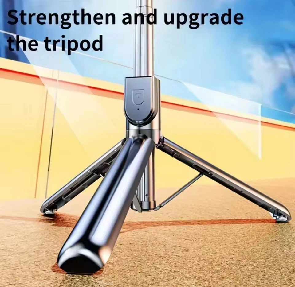Portable Aluminum Alloy Selfie Stick Phone Tripod 360°Extendable Bluetooth remot - Image 3 of 4