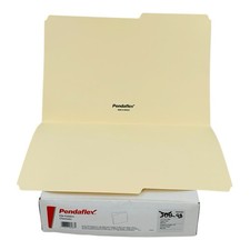 98 Folders Pendaflex Legal Size 2/5 Cut Top Tab Manila File Folders