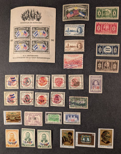 Honduras - Nice lot of 29 M/U stamps, mainly U, and 1 mini-sheet, F/VF.