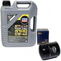 MotoröL Set Liqui Moly 5W-40 5 Liter + ÖLfilter FüR Audi 80 Coupe A4 A6 A8 2.8