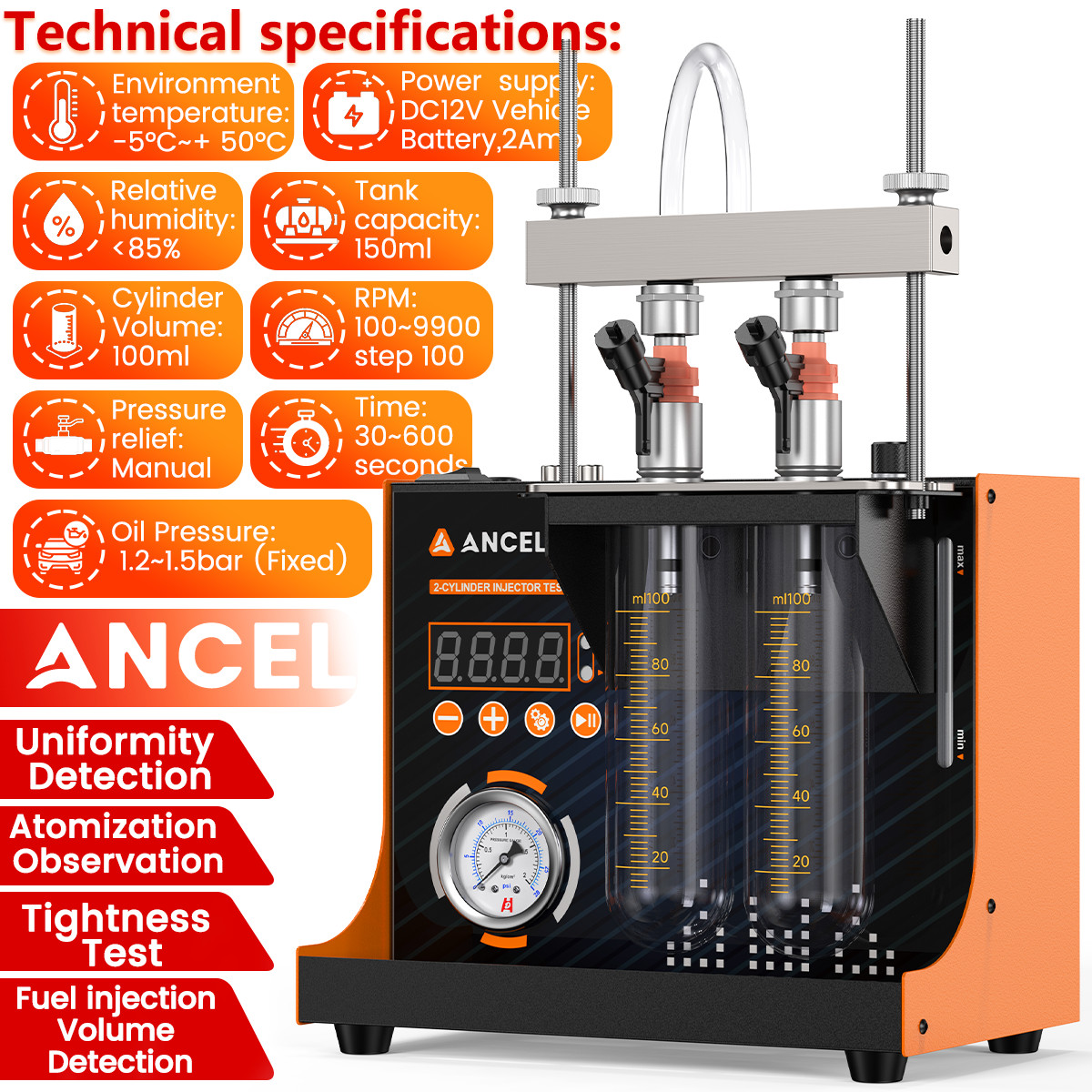 Automotive Fuel Injector Cleaner Tester Car Motorycle Injector Cleaning Machine