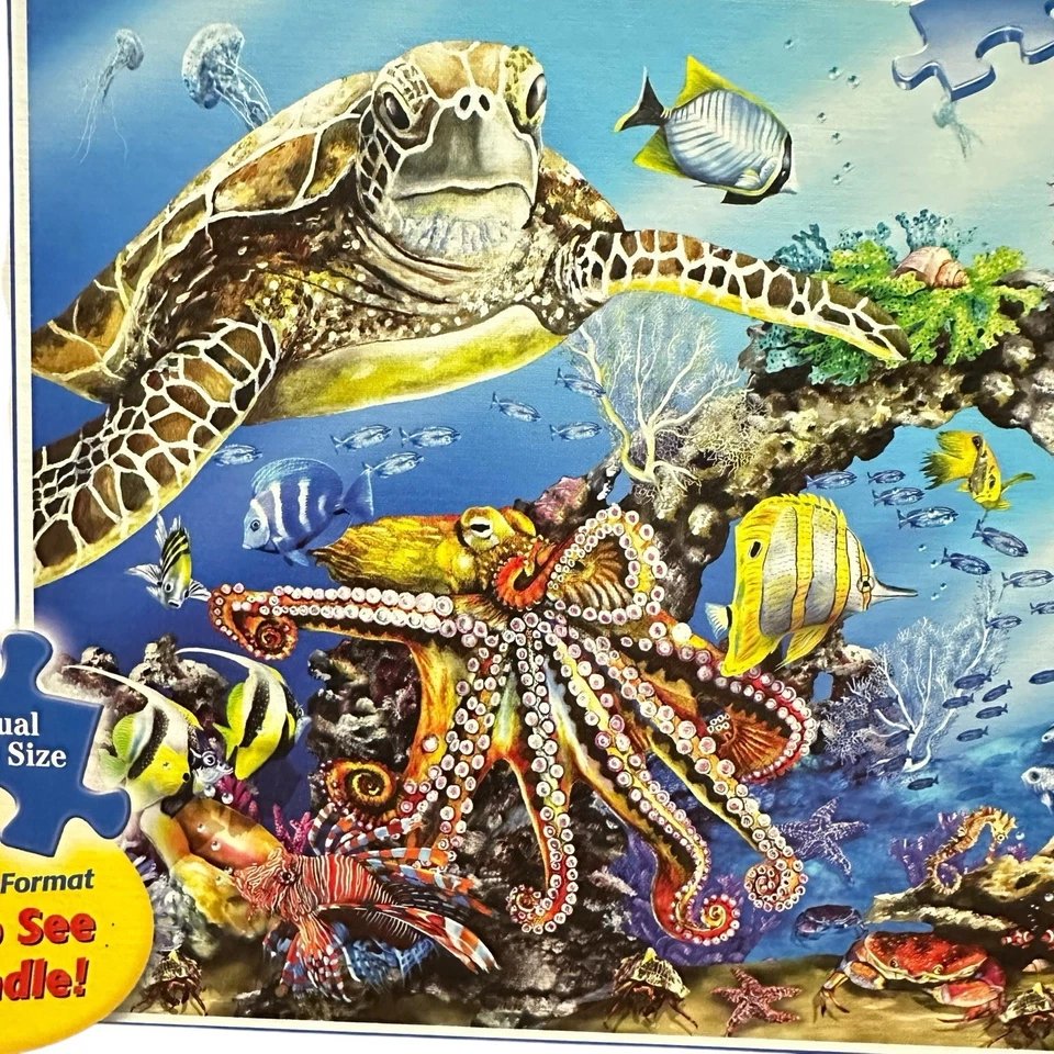 Rompecabezas Ravensburger 300 piezas "Tortuga y amigos" Lori Schory 27" x 20" Foto 2 de 4