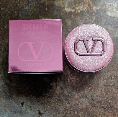 Valentino Beauty Go Cushion Pink Glitter Case Limited Edition NIB