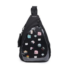 Oxford Ita Bag Kawaii Pin Display Chest Pack Single Shoulder Bag Sport Backpa...