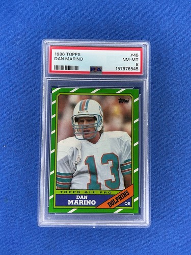 1986 Topps Dan Marino #45 Miami Dolphins PSA 8