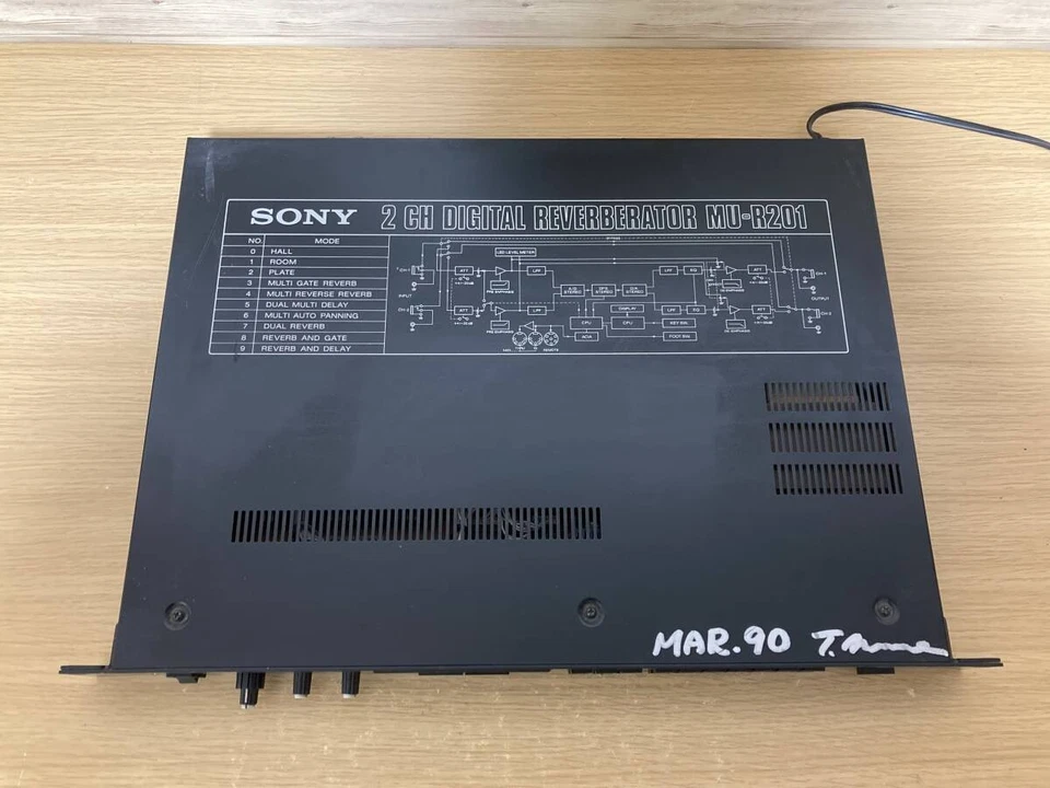 Sony MU-R201 2 Channel Digital Reverberator Digital Reverb Effects Unit USED - Image 2 of 3