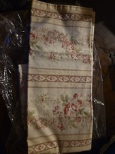 Vtg 2 Ralph Lauren Pink Floral Roses Stripe Cottage King Pillow Shams Set Cotton