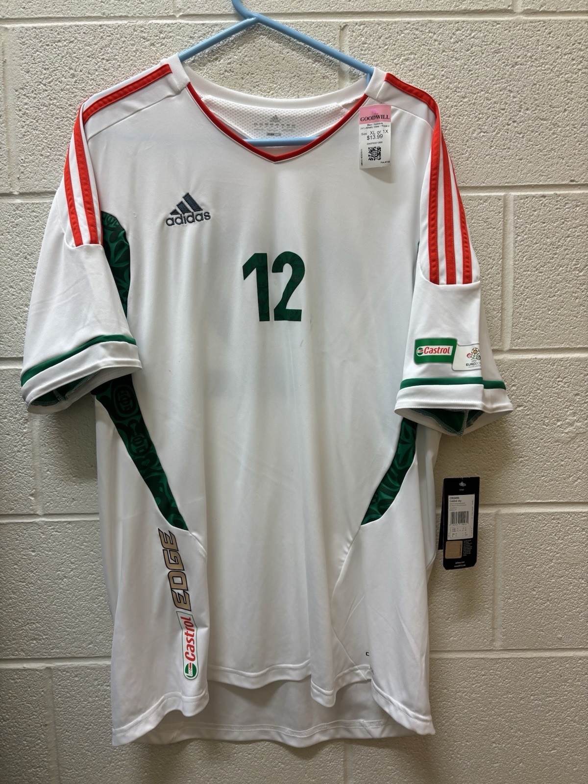 Adidas Mexico Soccer Jersey 2012 Promo By Castrol Oils Mens XL NWT NEW