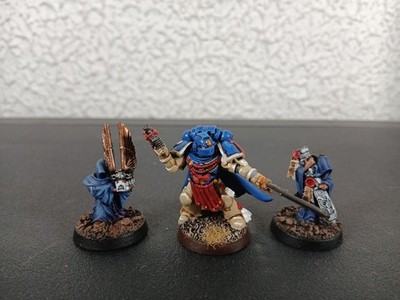 Chapter Master Painted + 2 Tokens Space Marines Ultramarines Warhammer 40K GW