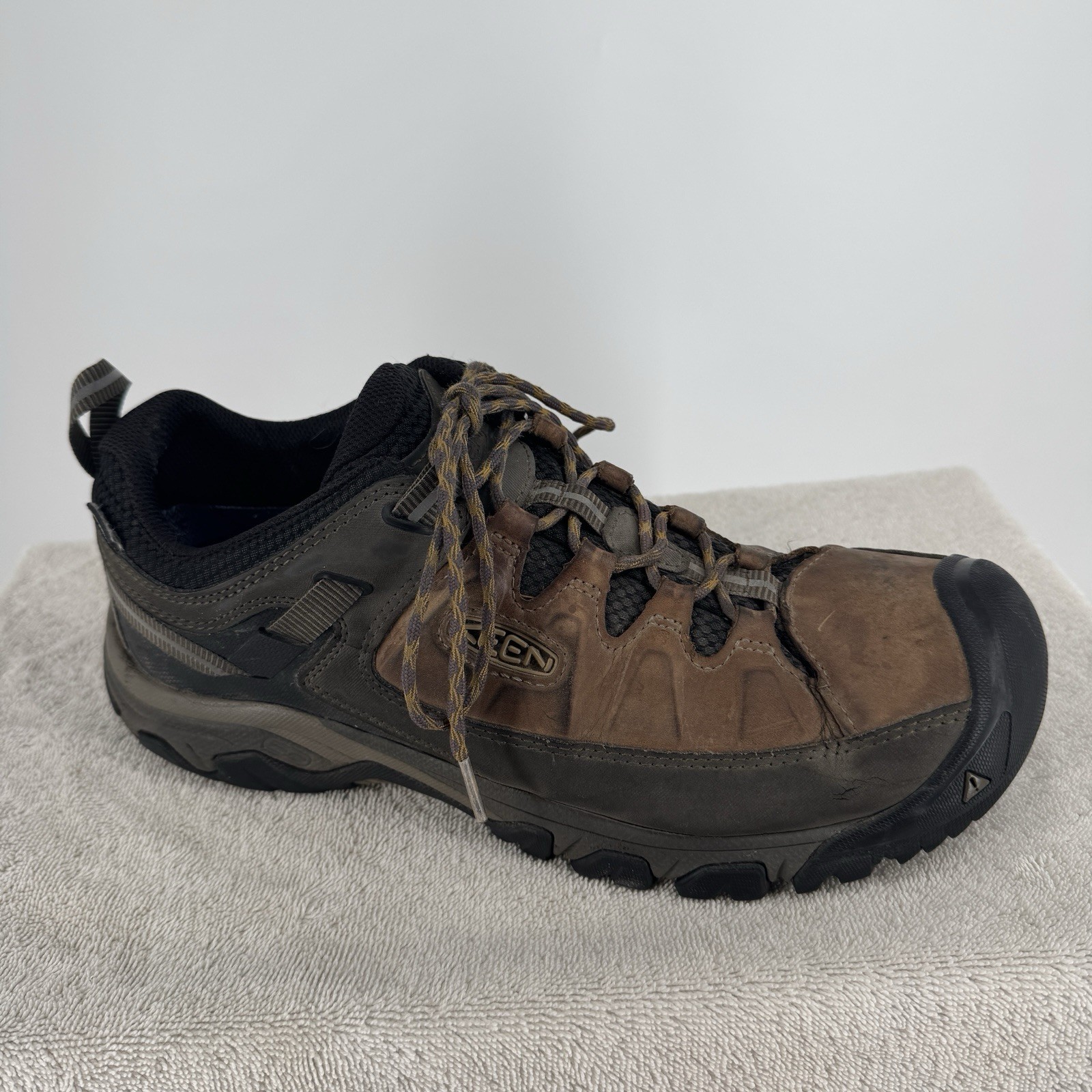 Scarpe Keen uomo 12 pelle marrone targhee III escursionismo outdoor gorpcore campeggio