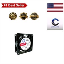 Axial Cooling Fan 220V 25 CFM 2500 RPM Aluminum Airflow 2 Pin Connector
