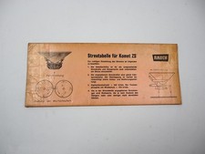 Rauch Komet ZS Düngerstreuer Streutabelle