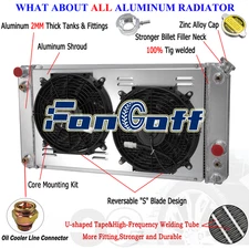 3 Row Radiator+Shroud Fan For 1994-05 Chevy S10 Blazer LS Swap GMC Jimmy 4.3L V6