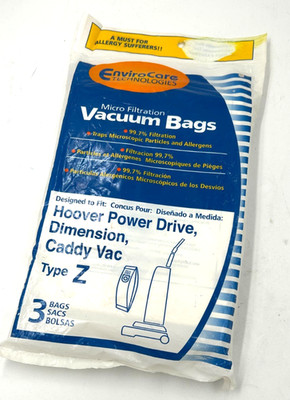 Enviro Care Technologies Micro Filtration Vacuum Bags Hoover Type Z 3 pack 857