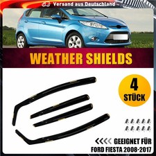 Windabweiser Regenabweiser Windschutz mit Clip Für Ford Fiesta 2008-2017 Schwarz