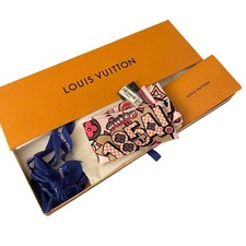 Louis Vuitton Street Monogram Bandeau Scarf Rose New Colorful RARE Graffiti