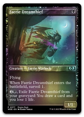 Faerie Dreamthief #377 (Foil) (NM) Wilds of Eldraine PPWOE Magic MTG