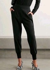 Stella McCartney Julia Stretch Trousers Jogger Pants Black Sz IT 38 US 2  V6