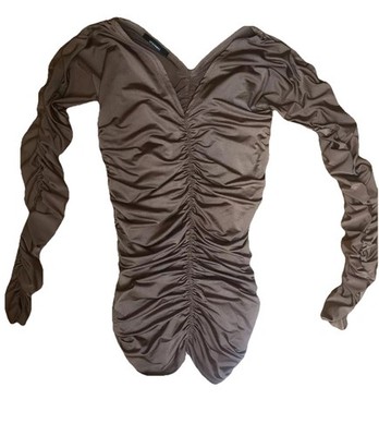 Stefanel Kräuselshirt Farbe Bronze Damen/Women Gr.M