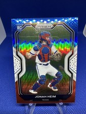 2021 Panini Prizm Red White & Blue Prizm Jonah Heim RC #143 Rangers