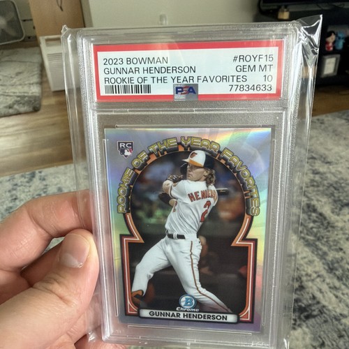 Gunnar Henderson 2023 Bowman Rookie of the Year Favorites #ROYF-15 (RC) PSA 10