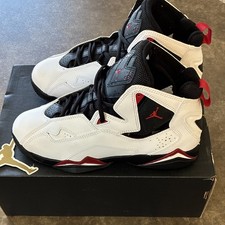 Nike Jordan True Flight GS Boys size 6.5Y White/Black/Red Mid Top Kids Shoes