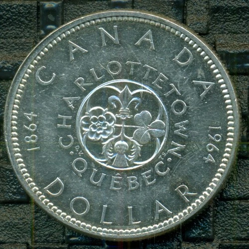 1964 Queen Elizabeth II Silver Dollar, BU/UNC, Original Lustre   R19