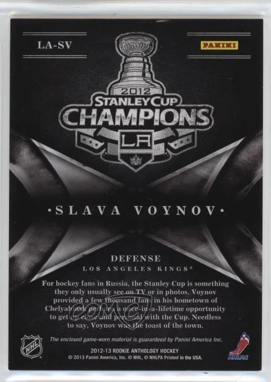 2012-13 Rookie Anthology Crown Royale All the King's Men Material Slava Voynov - Image 2 of 2