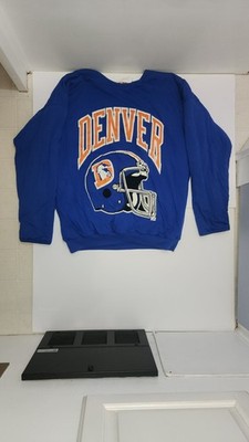 Vintage 90s Nutmeg Mills Denver Broncos Reversible Sweatshirt All Over Print AOP