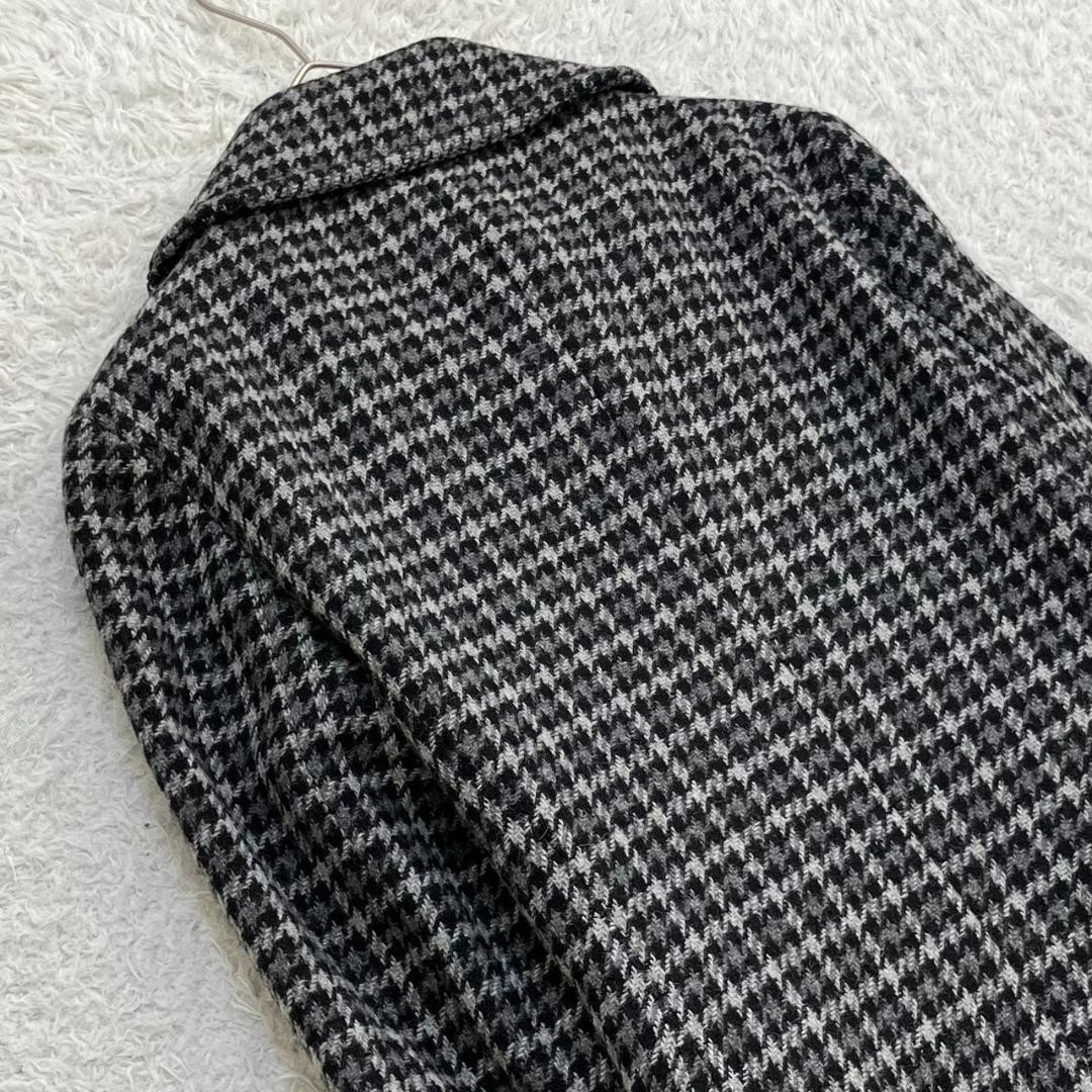 Max Mara Houndstooth pattern Long Coat Jacket Blo… - image 7