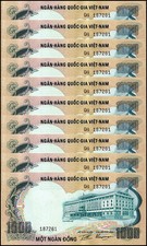 South Vietnam 1000 Dong, 1972 ND, P-34, UNC X 10 PCS