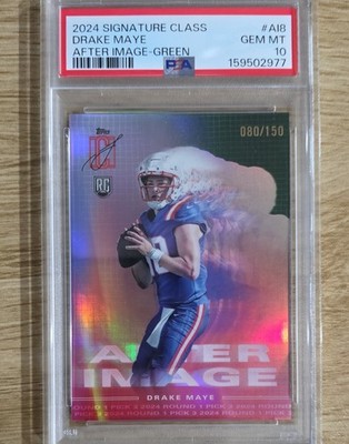 2024 Topps Signature Class - After Image Drake Maye #AI-8 Green /150 (RC)