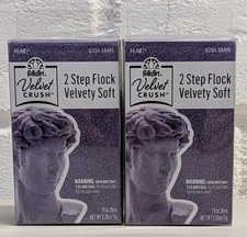 New Sealed Lot of 2 FolkArt Velvet Crush Grape Flock Kit 2 Step Velvety Soft