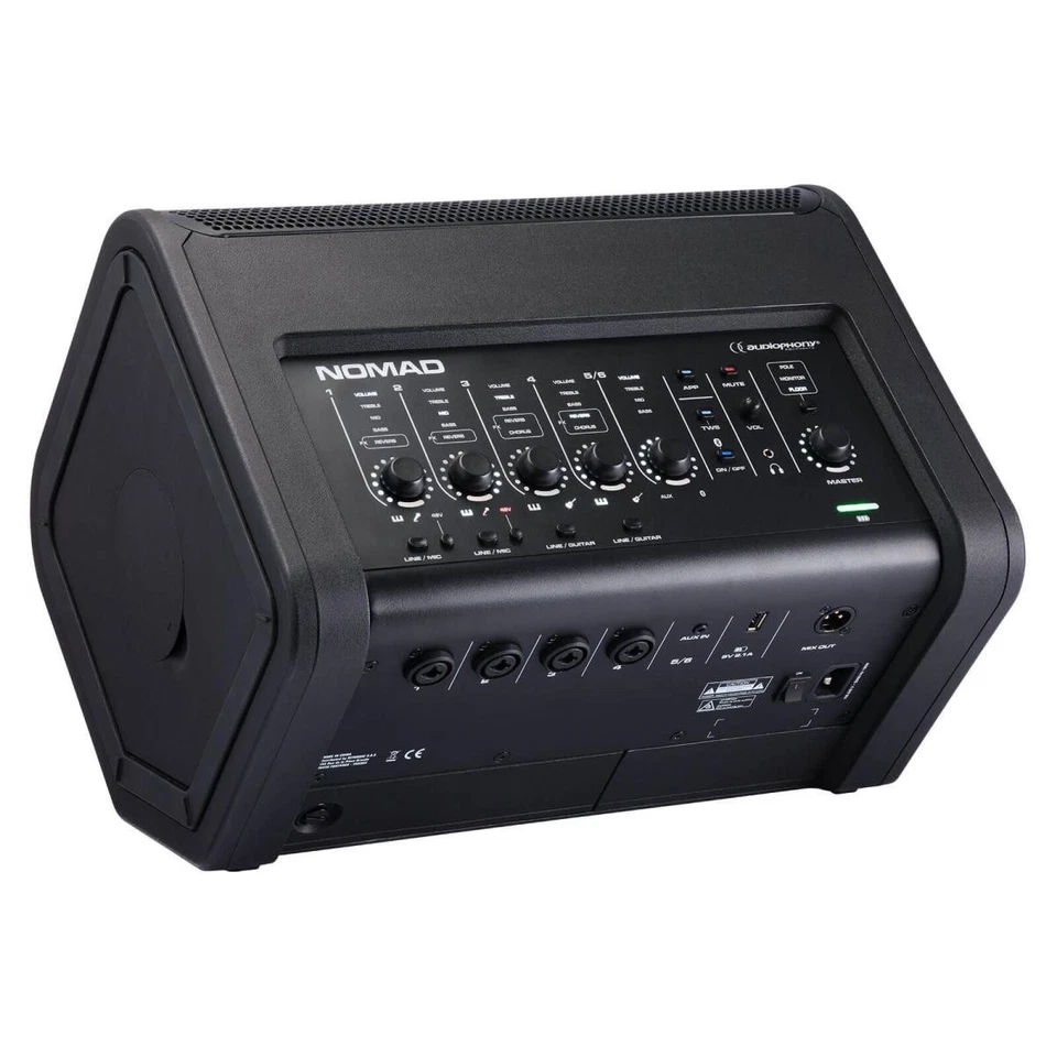 Audiophony NOMAD Mobile Akku Sound PA 8" Lautsprecher Bluetooth TWS USB MP3 APP - Bild 3 von 4